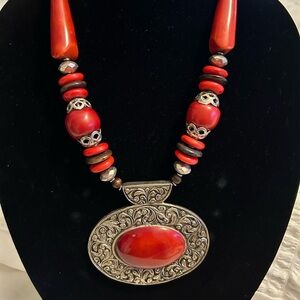 Red fashion necklace